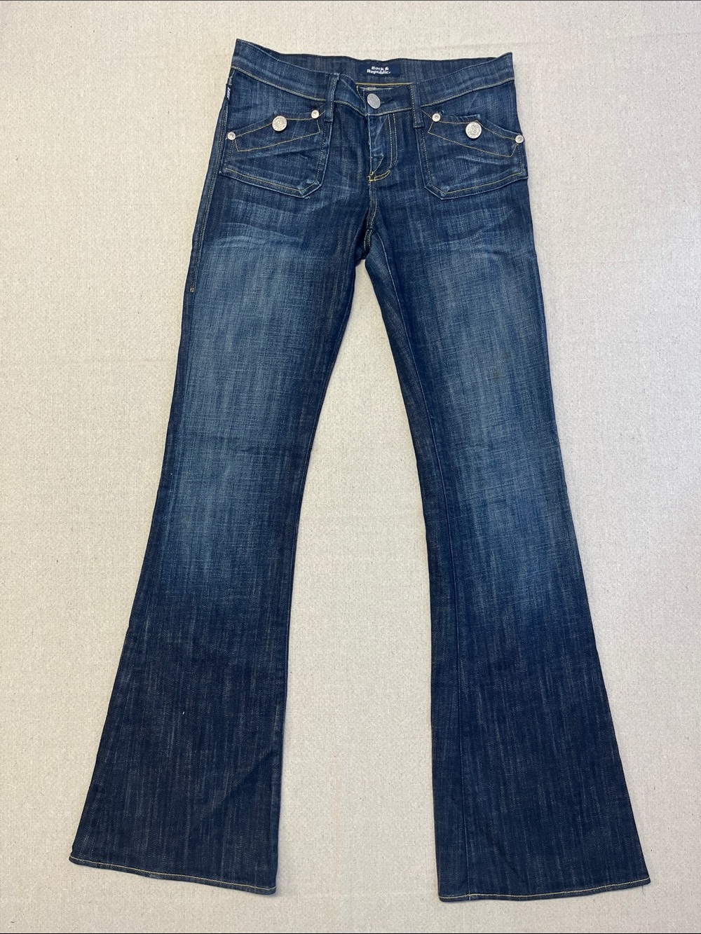 Rock & Republic Scorpion Jeans 26 Dark Wash Flare Bootcut Y2K Stretch Denim